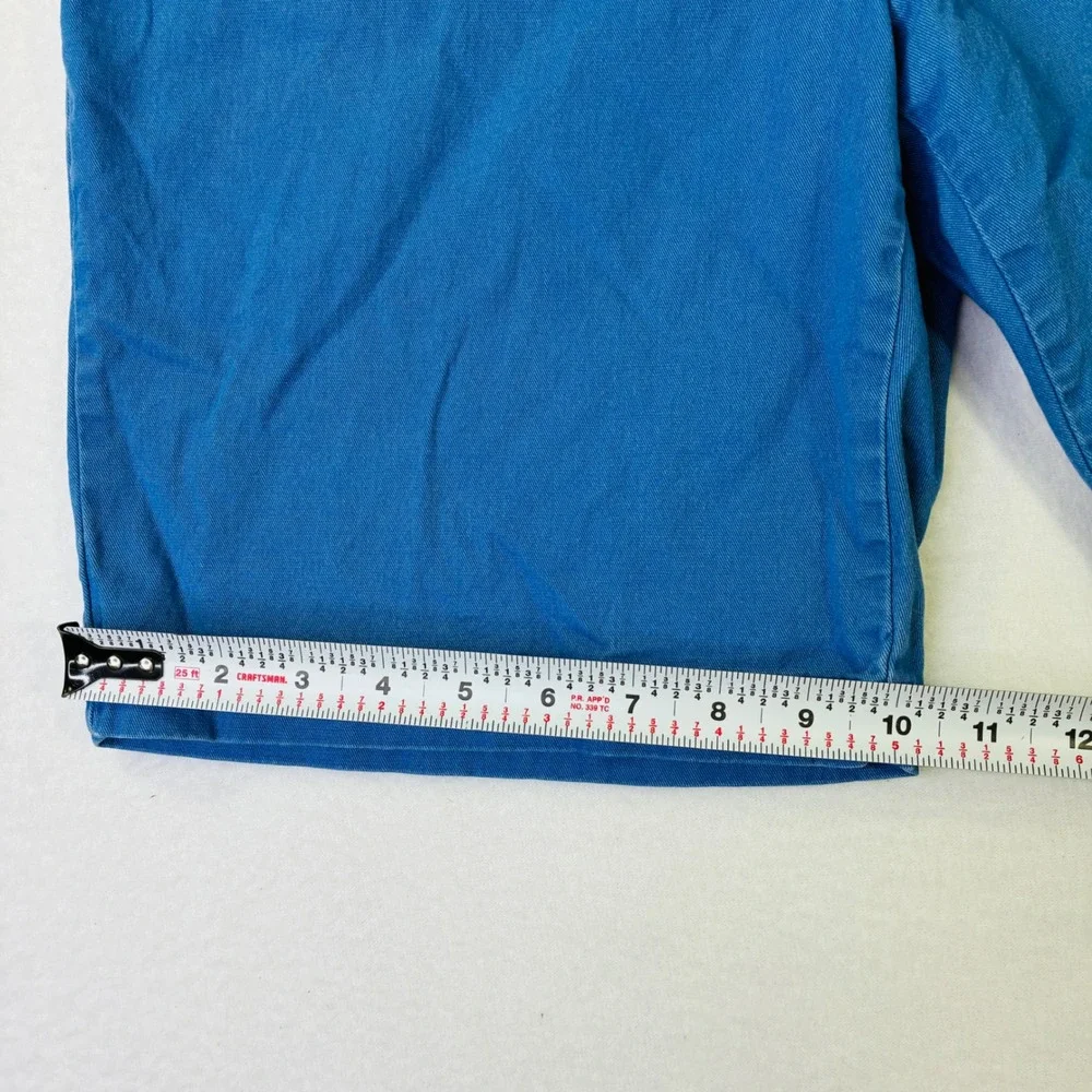 IZOD Saltwater Stretch Mens Chino Shorts Blue Size 32/9.5 Inseam Flat Front